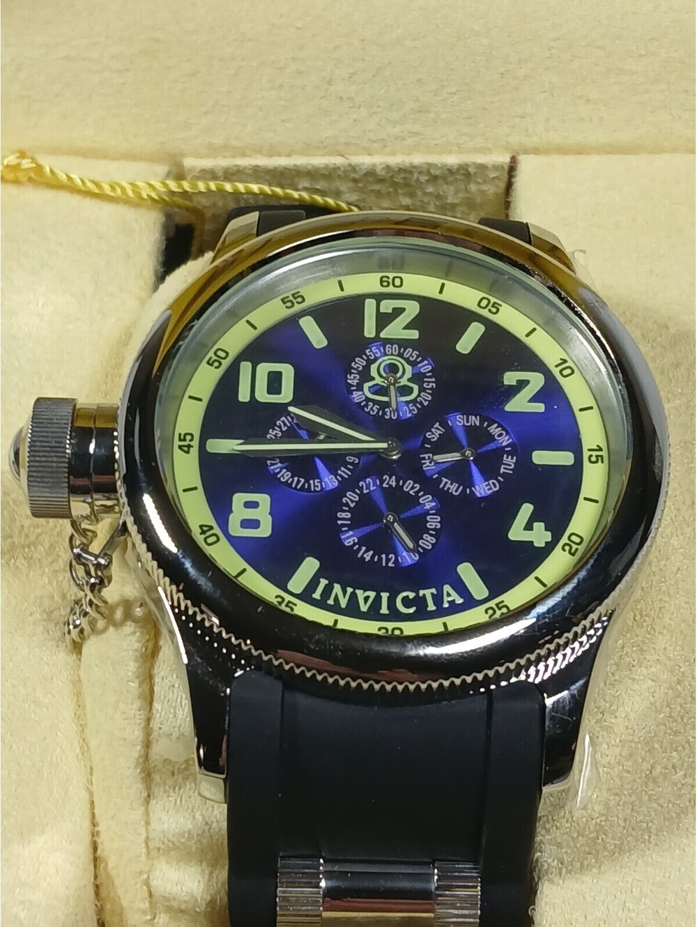 Russian Diver Invicta Stainless Steel Nite Glow 100MT Mod 1799 NIB w/Papers